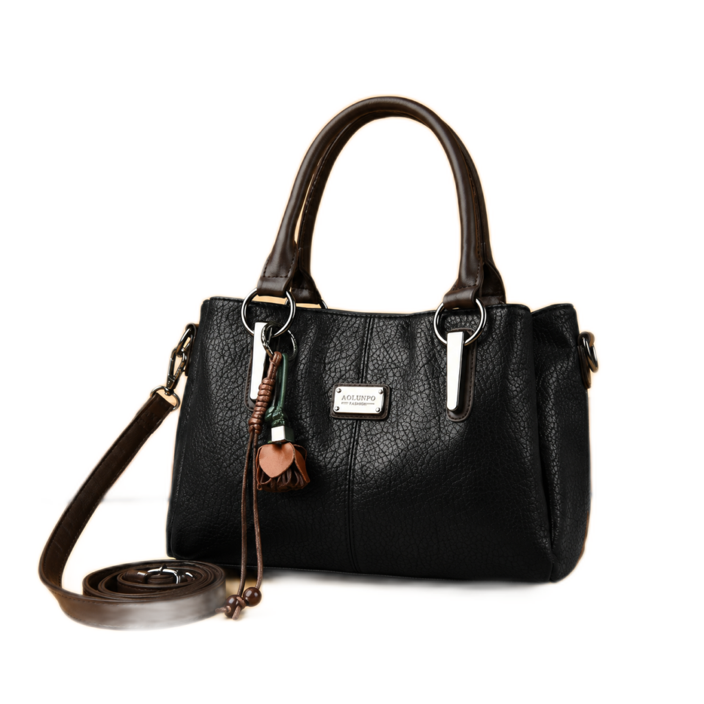 Structured Zip Satchel Handbag