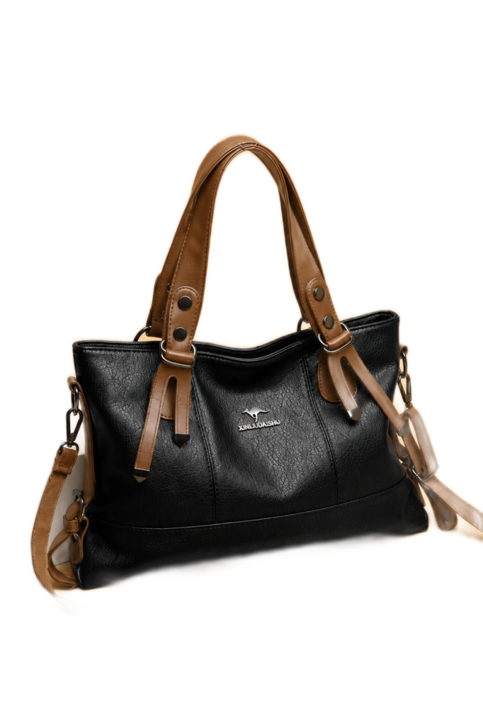 Two-Tone Handle Tote Bag