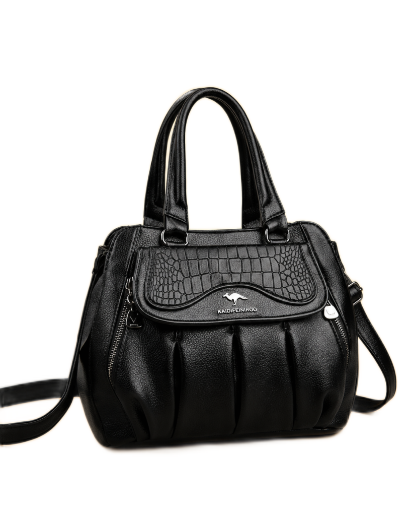 Pleated Flap Tote Handbag