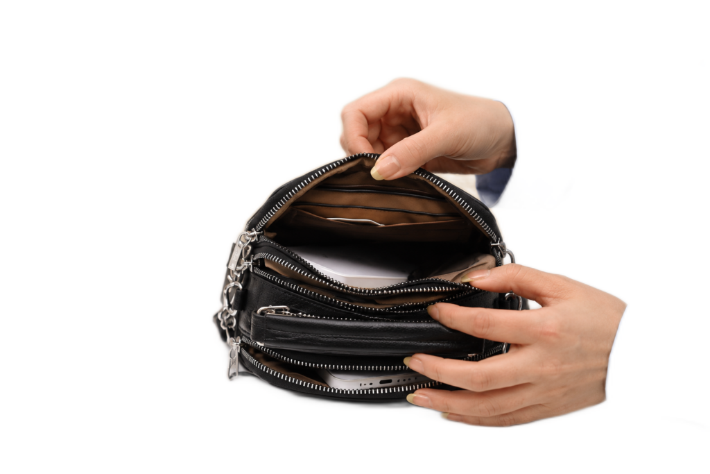 Compact Studded Crossbody Satchel