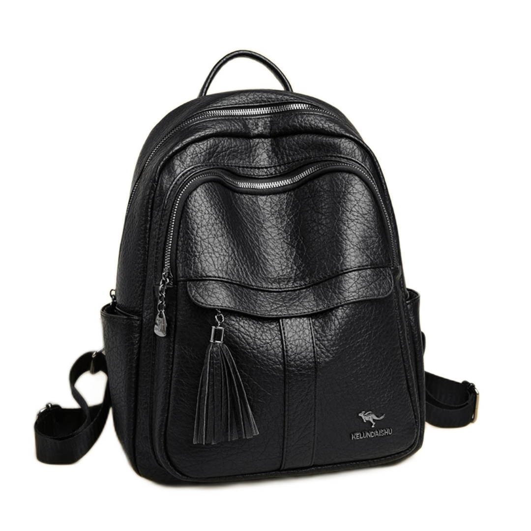 Tassel Multi-Zip Backpack
